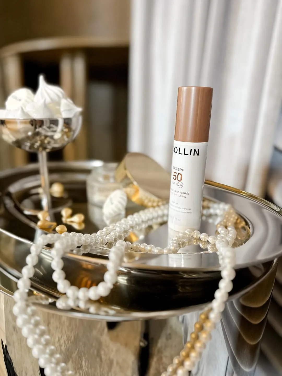 G.M. Collin SPF 50 tonētais saules aizsargkrēms ar pērlēm